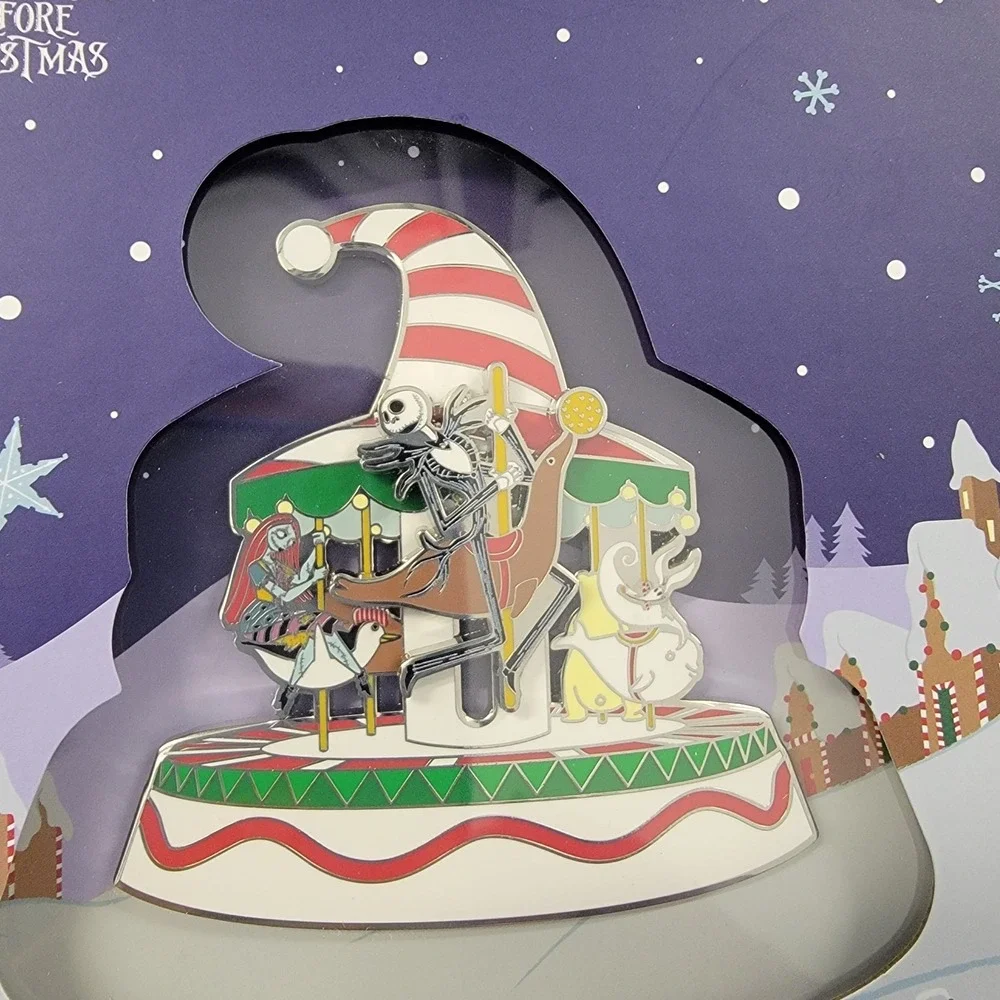 Loungefly Nightmare Before Christmas Carousel Sliding Enamel Pin Limited Edition